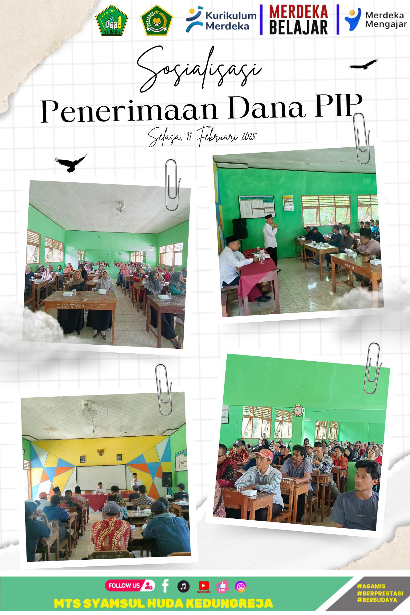 Rapat Penyaluran Pip Madrasah Mts Syamsul Huda Kedungreja Bersama Wali Murid